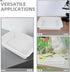 2pcs 9.2"x6.9"x2.7" ULTECHNOVO Deep Plastic Lab Tray, Acid & Alkali Resistant Spill Containment Trays, White Square