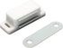 Zorveiio 4Pcs White Magnetic Cabinet Catches, Easy Mount Plastic Latches with Screws, Magnetic Closure Hardware