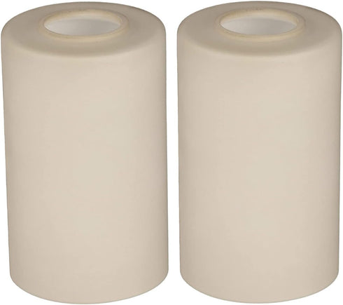 2 Pack 1-5/8-Inch G0032 Vintage Style Glass Shade, Cylinder Light Fixture Replacement Globe or Cover with Fitter