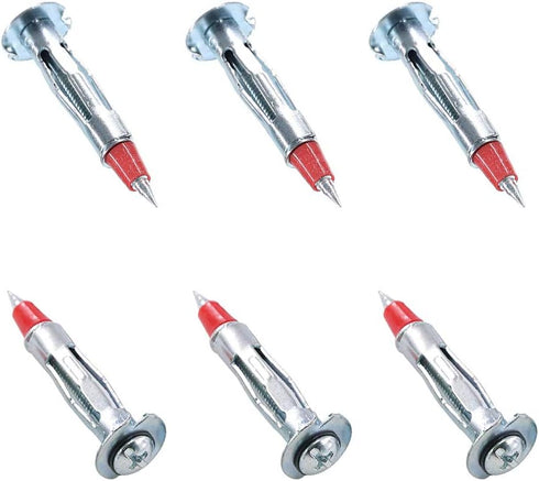 Glarks 60Pcs Heavy Duty 1/8 inch Zinc Plated Steel Molly Bolt Drive Wall Anchor Screws Set (1/8SDx46MM)