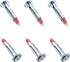 Glarks 60Pcs Heavy Duty 1/8 inch Zinc Plated Steel Molly Bolt Drive Wall Anchor Screws Set (1/8SDx46MM)