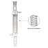 Borosilicate Glass Graham Condenser Lab Glass Condenser 200mm Jacket Length with 24/40 Joint