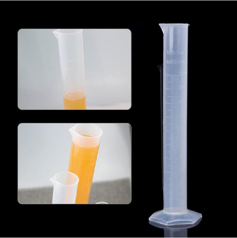 RDTGHY 1PC 100ml Plastic Graduated Cylinder with Base Hydrometer Test Tube for Homebrew Beer Wine Making Lab Measuring