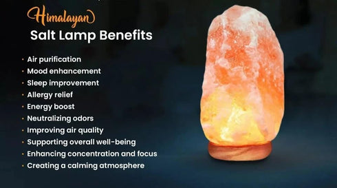Salt Lamp Small Natural Himalayan lamp with Wooden Base, Color Changing LED Light for Bedroom, Desk, Office, Yoga