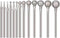 13 Pcs Ball Shape Diamond Burr Diamond Mounted Grinding Burs Stone Carving Set with 3/32 inch Mandrel for Rotary Tools