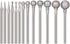 13 Pcs Ball Shape Diamond Burr Diamond Mounted Grinding Burs Stone Carving Set with 3/32 inch Mandrel for Rotary Tools