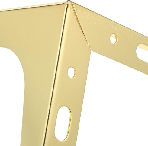 4pcs 13cm Garneck Metal Triangle Furniture Legs Sofa Support for Cabinet Dresser Coffee Table, Gold Replacement Feet
