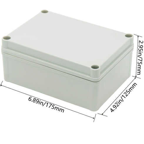 Zulkit Junction Box ABS Plastic Dustproof Waterproof IP67 Junction Boxes for DIY Electronic Projects