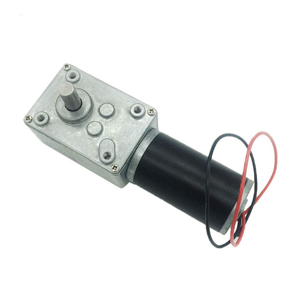 BRINGSMART 24V 40rpm DC Worm Gear Motor, 40kg.cm Self-Locking Reversed Mini Turbine Geared Motor for DIY Robot Rotating