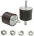 M12 Rubber Vibration Isolator Mounts, Double Stud Shock Absorber Isolation Silent-Blocks for Car Boat Motors, 4pcs