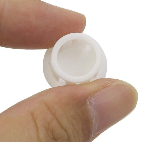 Zorfeter 30 Pcs White Hole Plugs, 13mm (1/2 inch) Flush Type Panel Plastic Plugs for Furniture