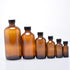 4pcs KICHOUSE Round Glass Bottles Cap Reusable Glass Bottles for Candle Jars Mouthwash Dispenser