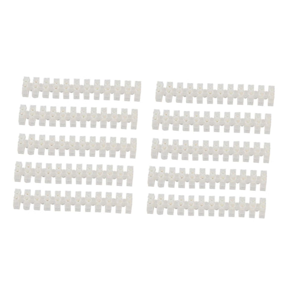 Terminal Block Set 10pcs 12-Position 10a Wire Connectors Terminal Barrier Strip Cable