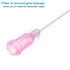 PATIKIL 20Ga x 2 Inch Dispensing Needle Tips, 10Pcs Blunt Glue Needle Tube Tips with Luer Lock, Light Pink