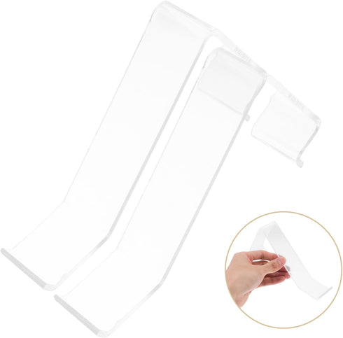 2pcs Luxshiny High Heel Display Stand Transparent Acrylic Shoe Rack Holder for Home and Store Lightweight