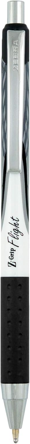 Zebra Pen Z-Grip Flight Retractable Ballpoint Pen, 1.2mm, Bold Point, Black Ink, 5-Count