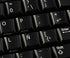 4Keyboard Spanish (Latin American) Non-Transparent Keyboard Sticker for Laptop, Desktop with White Lettering and Black