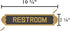 Renovators Supply Manufacturing Solid Brass Restroom Sign, 10 3/4 In. X 2 1/8 In., Lacquered Finish with Mounting