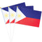 Philippines Flag Mini Handheld Flags on Stick - Ideal for Party Parades & Sports Events