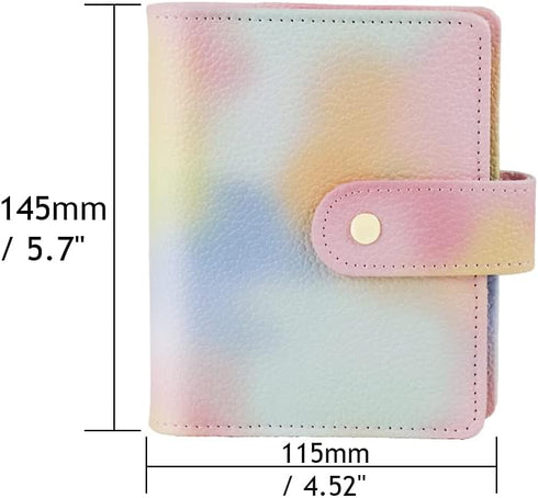 Pink PU Leather Budget Binder Cover, for A7 6-Ring Money Organizer Budgeting Refillable Loose Leaf Receipt Binder Notebook Bookmark Planner Book with Card Pockets Snap Buckle by MEI YI TIAN