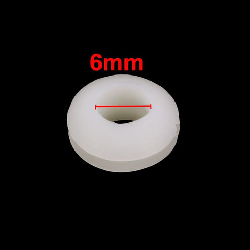10pcs 6mm Grommet uxcell Diameter Floor Lamp Pire Protection Coil Rubber White