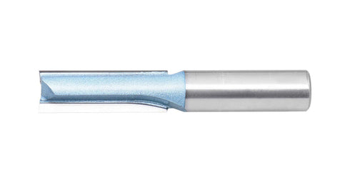 Accusize Industrial Tools 1/2'' Cutting Dia. x 1-1/2'' Flat Length x 1/2'' Shank Double Flute Extra Long Router Bit