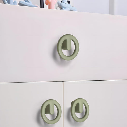 8 pcs Orange Colorful Bedside Table Pull Wardrobe Door, Children's Room Handle