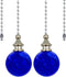 2Pack Glass Ceiling Fan Pull Chain, 12 Inches Decorative Fan String Pulls