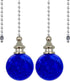 2Pack Glass Ceiling Fan Pull Chain, 12 Inches Decorative Fan String Pulls