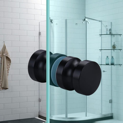 YIDELAI Glass Door Handle, 2.4 inch Aluminum Alloy Single Hole Handle for Shower Room