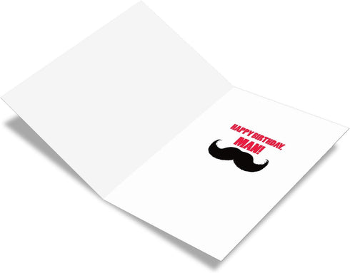 NobleWorks Hilarious Birthday Greeting Card with 5 x 7 Inch Envelope (1 Card) Bday Bearded Man