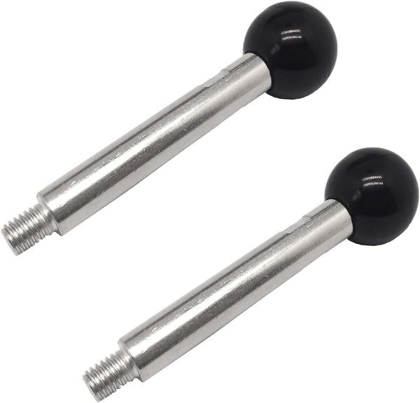 NGe 2pcs Machine Tool Handle with Ball Knob, Threaded Revolving Handle for Machine Tool Accessory