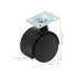 4pcs ABOOFAN Easy Mobility Casters Plastic Threaded Furniture Casters Swivel Rollers for Tables Sofas Bedside Cabinets