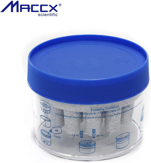 Freezing Container PC Jar with HDPE Closure and Tube Holder for 18pcs of 1-2ml Tubes, CFC018-001
