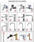 CUTMG Set, Generic Basin Handheld Shower Sink Hose Faucet Sprayer Attachment, with Stop Water-saving Function For Hair