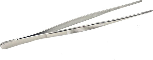 4Pcs 304 Stainless Steel Tweezers: 6" 7" 8" 10" with Precision Serrated Tips for Jewelry, Crafts, and Cooking.