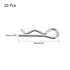 uxcell Clip Pins 1.6mm Wire Carbon Steel, 28mm Length R Shaped Spring Cotter Fastener Hardware, Silver Tone, 20pcs