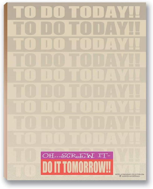 Stonehouse Collection Funny Notepads Assorted Pack - 4 Funny To Do List Notepads