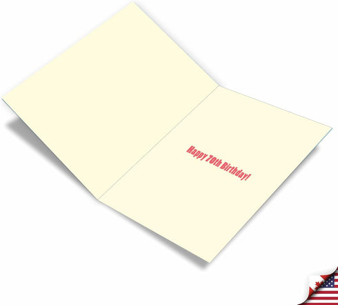 NobleWorks 70th Birthday Greeting Card, Jumbo (8.5 x 11 Inch), Fun Card for Milestone 70 Years Old Birthdays