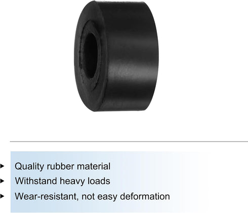 uxcell 16pcs Rubber Spacers, 20mm OD x 8mm ID x 10mm Height Round Anti Vibration Spacer for Home Car Accessories