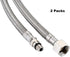 EZ-Fluid 20-Inch Long Faucet Connector Braided Stainless Steel Supply Hose, 3/8-Inch Female x M10 Male Connector (2Pcs)