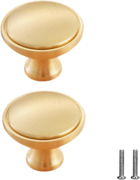 SANCHAKOU Brass Cabinet Knobs 2Pcs Bedside Cabinet Wine Cabinet Handle Brass Single Hole