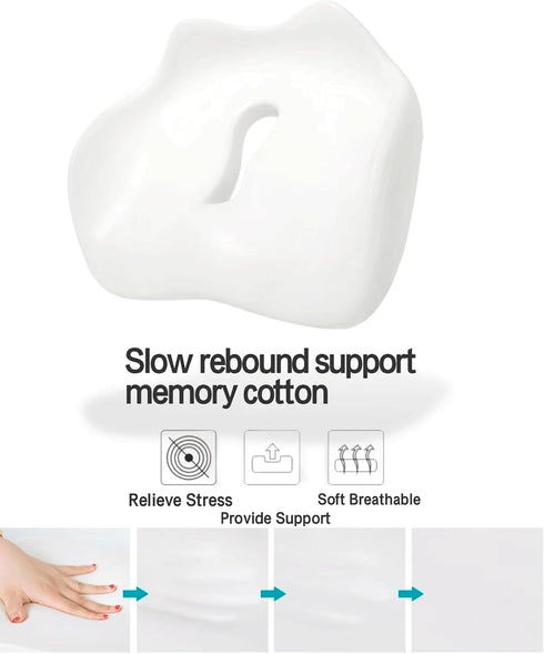 MGEMJMJ Memory Foam Seat Chair Cushion, Comfortable and Breathable Seat Cushion for Office Chair, Ergonomic Large Seat