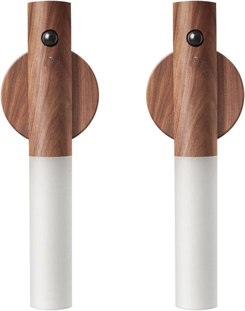 FR.Tooc Wall Sconces, Smart Portable Sensor Night Light Wood USB Rechargeable Magnetic Night