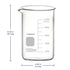 Glass Beaker, 1 Pack Borosilicate Graduated Low Form Griffin Beaker with Pouring Spout, 1000 ml, Lab Use