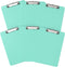 Bulk Plastic Clipboards 6 Pack - Teal Clip Board 8.5x11 for Classroom, Students, A4 Size 9" x 12.5" with Low Profile