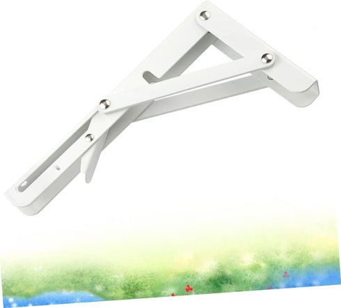 HOMSFOU Foldable Steel Shelf Bracket Triangular Support for Wall Mounted Storage for Tables and Benches Cold Rolled