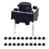 QTEATAK 20 Pcs 6mm 2 Pin Momentary Tactile Push Button Switch, Breadboard Friendly for Panel PCB