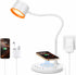 Desk Lamp for Office Home, Gooseneck Desk Lamp with Wireless Charger, Touch