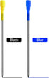 DUNBONG Black and Blue Ink Pen Refills, Replacement Metal Ballpoint Refill 3.2 in for Big Diamond or Crystal Pen, Pack
